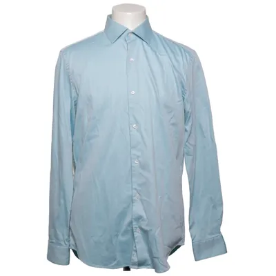 Shirt (Blue) from Dressmann Cotton, Elastane