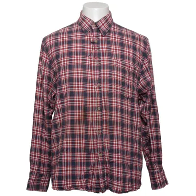 Flanellen overhemd (Rood, Blauw, Wit) van Bluewear Katoen