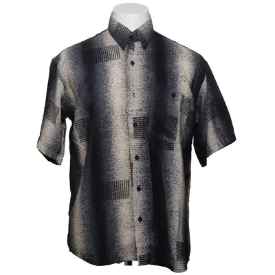 Short sleeve shirt (Black, Gray, White) from Pierre L'amour Silk