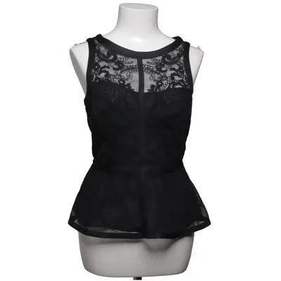 Peplumbluse (Sort) fra Karen Millen Polyester, Silke