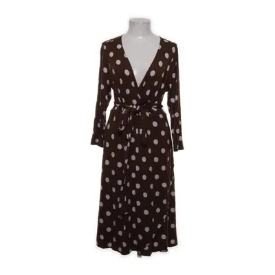 Vente kjole (Brun, Hvid) fra H&M Mama Elastan, Viscose
