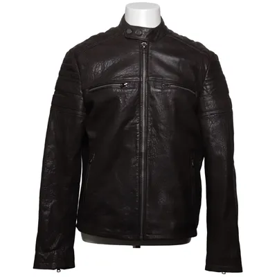 Veste en cuir (Marron) de Barneys Originals Cuir, Polyester