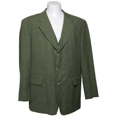 Blazer (Groen) van Passenger Acetaat, Linnen, Polyester, Viscose
