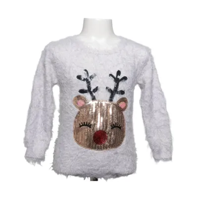 Pull de Noël (Gris, Multicolore) de Happy Christmas Acrylique, Polyamide