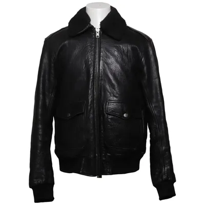 Läderjacka (Brun) från Tigha Bomull, Skinn, Polyester