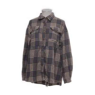 Skjortejakke (Blå, Brun, Hvid, Flerfarvet) fra Cupshe Akryl, Bomuld, Polyamid, Polyester, Viscose