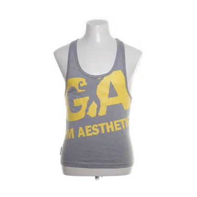 Tanktop (Grijs, Geel) van Gym Aesthetics Katoen