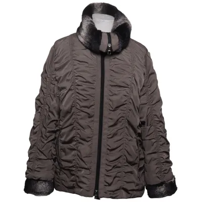 Vinterjacka (Brun, Svart) från Cosima Acetat, Pälsimitation, Polyester