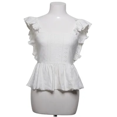 Peplumtopp (Vit) från Shein Elastan, Polyester