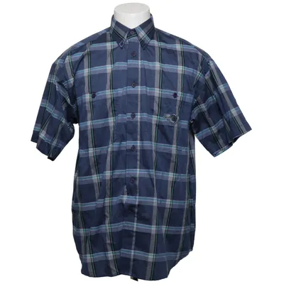 Korte mouwen shirt (Blauw, Groen, Wit) van American Company Katoen