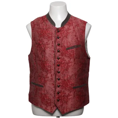Gilet de costume (Rouge) de H. Moser Acétate, Coton, Lin, Polyester