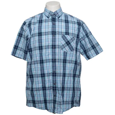 Chemise à manches courtes (Bleu, Blanc, Gris) de Redmond Coton