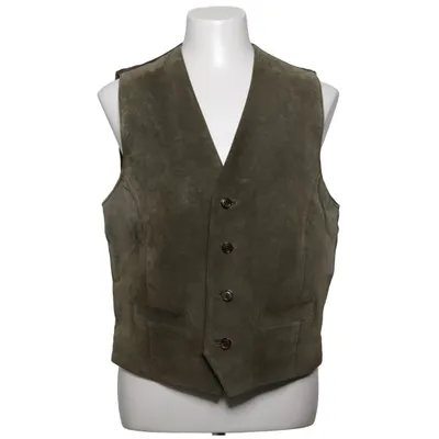 Leather vest (Green) from Conwell Leather, Polyamide, Polyester
