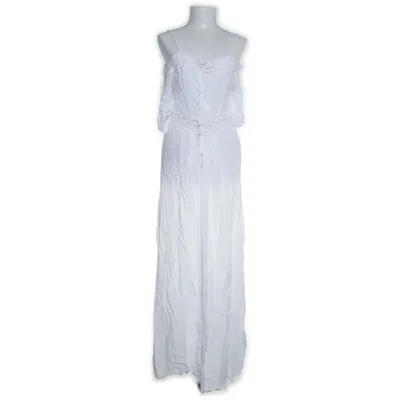 Maxi jurk (Wit) van Zara Trafaluc Collection Katoen