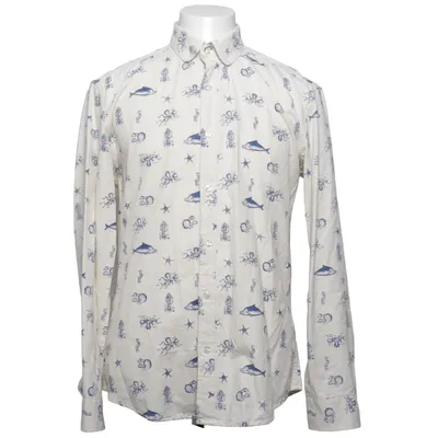 Chemise (Beige, Bleu) de Selected Homme Coton