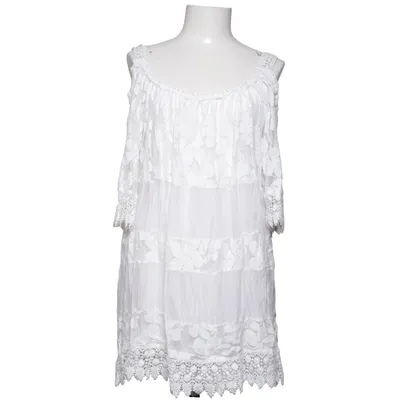 Klänning (Vit) från Made in italy Elastan, Silke, Viskos