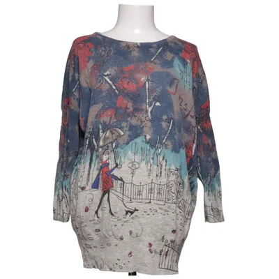 Sweater (Gray, Blue, Multicolored) from Lora Febian Cotton, Polyester