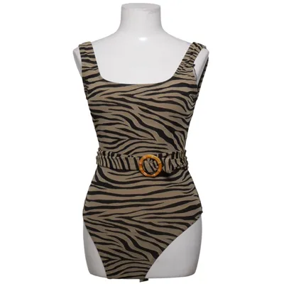 Badeanzug (Beige, Schwarz) von IA BON Elasthan, Polyester