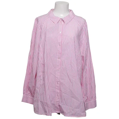 Skjorte (Pink, Hvid) fra Zizzi Bomuld