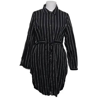 Blousejurk (Zwart, Wit) van Christy Katoen, Polyester