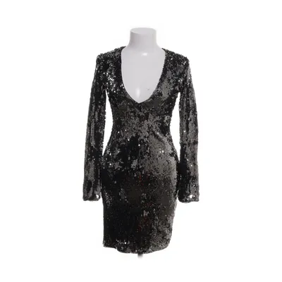 Cocktailkjole (Sort, Sølv) fra Bershka Elastan, Polyester