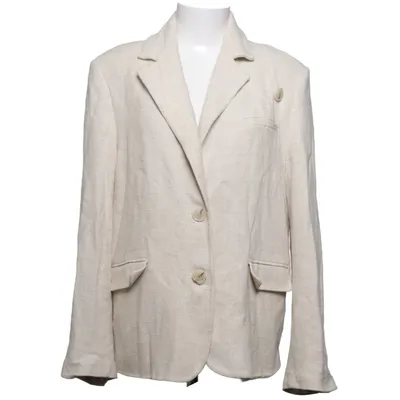 Blazer (Beige) fra Josefine HJ x NA-KD Linned, Polyester, Viscose