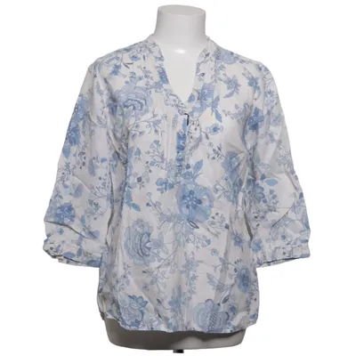 Bluse (Blå, Hvid) fra Marks & Spencer Linned