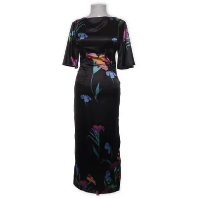 Maxi dress (Black, Multicolored) from Adele Fado Elastane, Polyester