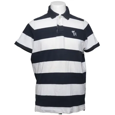 Pikétröja (Vit, Blå) från Abercrombie & Fitch Bomull