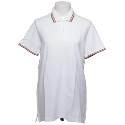 Pikétröja (Vit, Flerfärgad) från Lands' End Bomull, Elastan