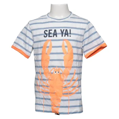 T-shirt (White, Blue, Orange) from STC Cotton