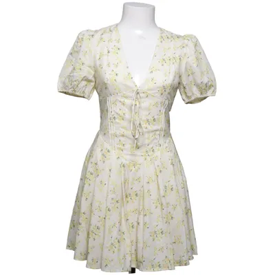Kleid (Weiß, Gelb) von Commense Elasthan, Polyester