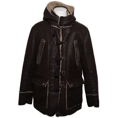 Shearling jas (Bruin, Beige) van Milestone Acryl, Polyester