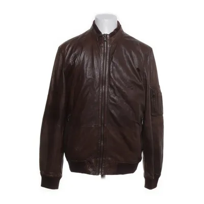 Leather jacket (Brown) from Conbipel Cotton, Polyester, Leather