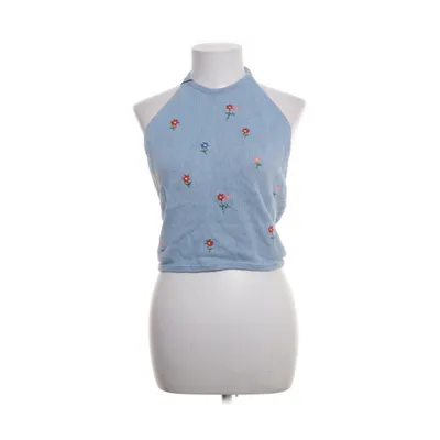 Halternecktopp (Blå, Flerfärgad)