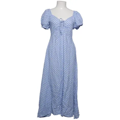 Långklänning (Blå, Vit) från Reserved Linne, Viskos