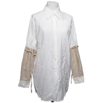 Blus (Vit, Beige) från Jean Paul Bomull, Polyester, Viskos