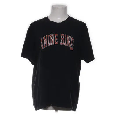 T-shirt (Sort, Rød) fra Anine Bing Bomuld