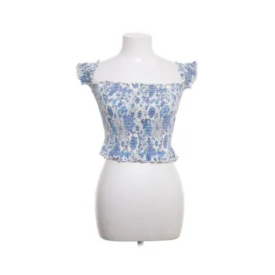 Crop top (Blå, Vit) från Bik Bok Bomull, Viskos