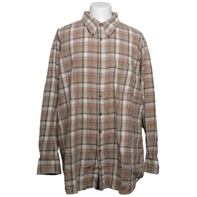 Buttondown-skjorta (Beige, Vit, Röd) från Atlant Bomull