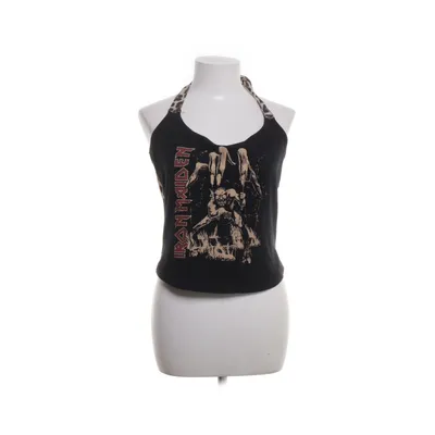 Halter neck top (Black, Brown) from Iron Maiden Cotton, Elastane, Polyester