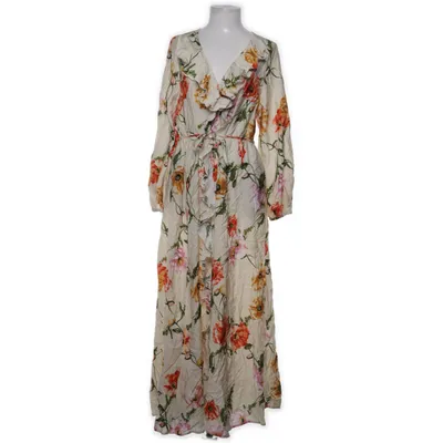 Långklänning (Beige, Flerfärgad) från Lindex Polyamid, Viskos