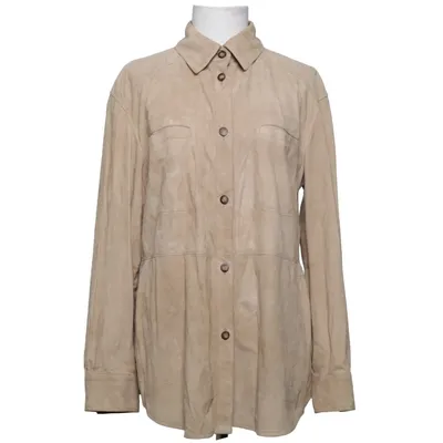 Leather jacket (Beige) from Agnona Leather