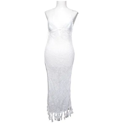 Beach dress (White) from Abercrombie & Fitch Cotton, Linen, Viscose, Wool