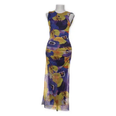 Robe longue (Bleu, Jaune, Multicolore) de Zara Élasthane, Polyester