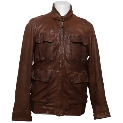 Lederjacke (Braun) von Massimo Dutti Leder