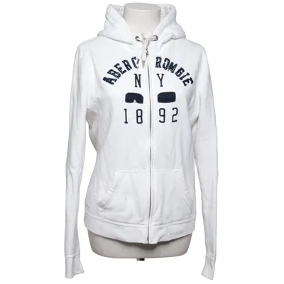 Hoodie (White) from Abercrombie & Fitch Cotton, Polyester