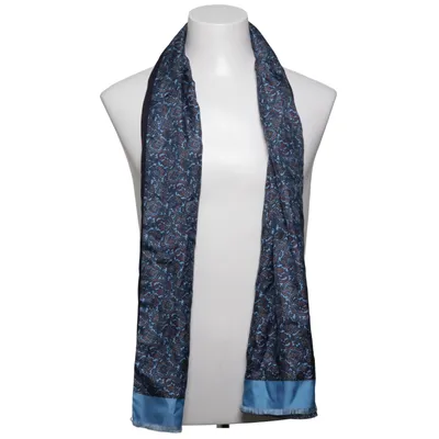 Suit scarf (Blue, Multicolored) from John Henric Silk, Wool