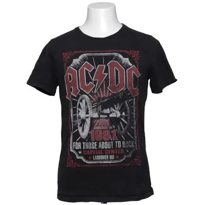 T-shirt (Black, Red) from ACDC Cotton