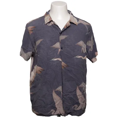 Kortærmet skjorte (Grå, Beige) fra SikSilk Viscose